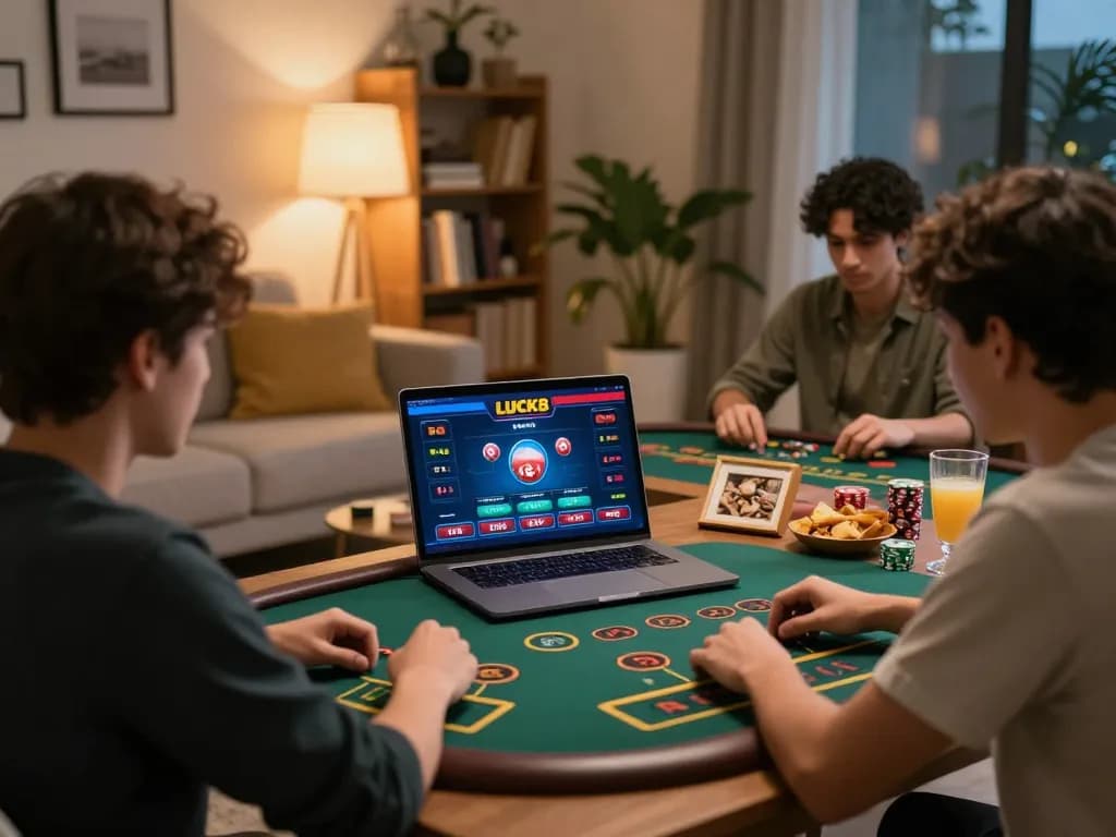 Engaged players managing their bets online while understanding miễn trừ trách nhiệm in gambling.