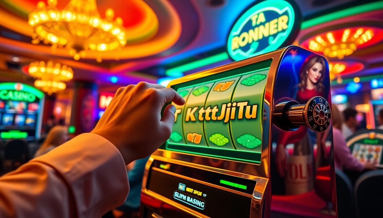 KtPJiTu delivers thrilling slot machine action, capturing the excitement of winning opportunities in casinos.