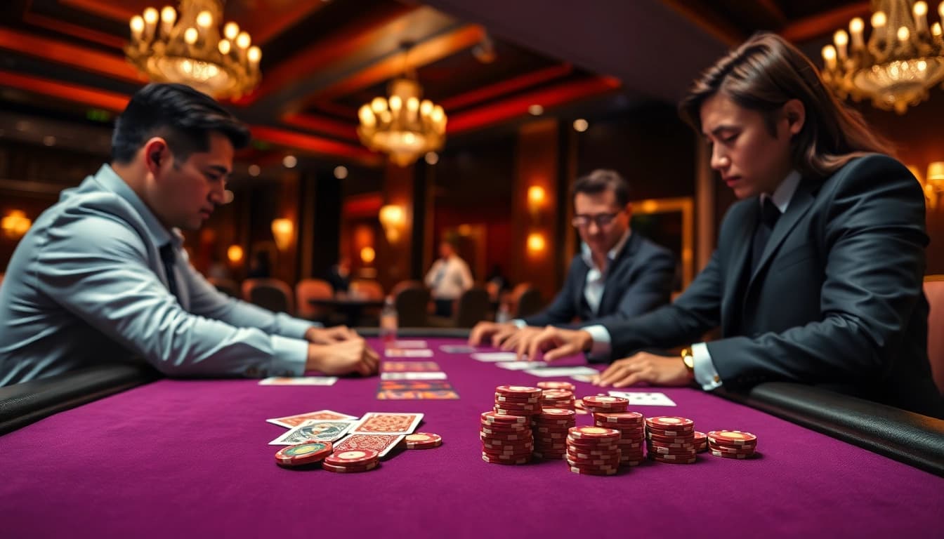 Play blackjack casino with excitement and focus in an elegant gaming setting.