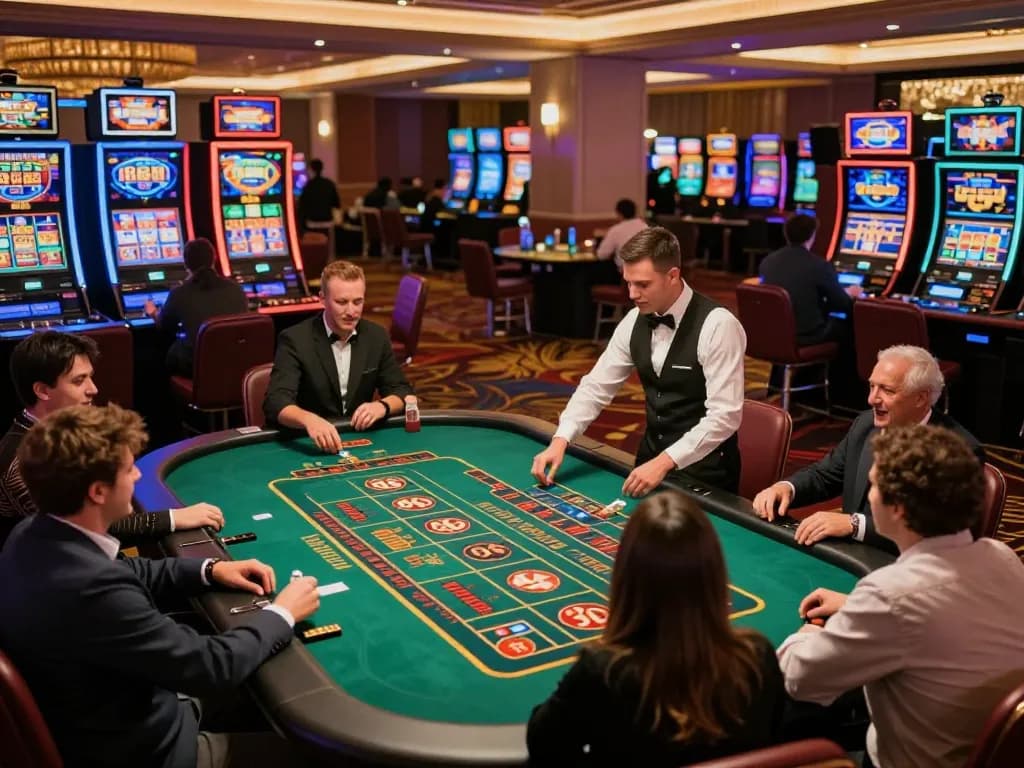 Engaged players enjoying open 88 experiences at vibrant casino tables with lively atmosphere.