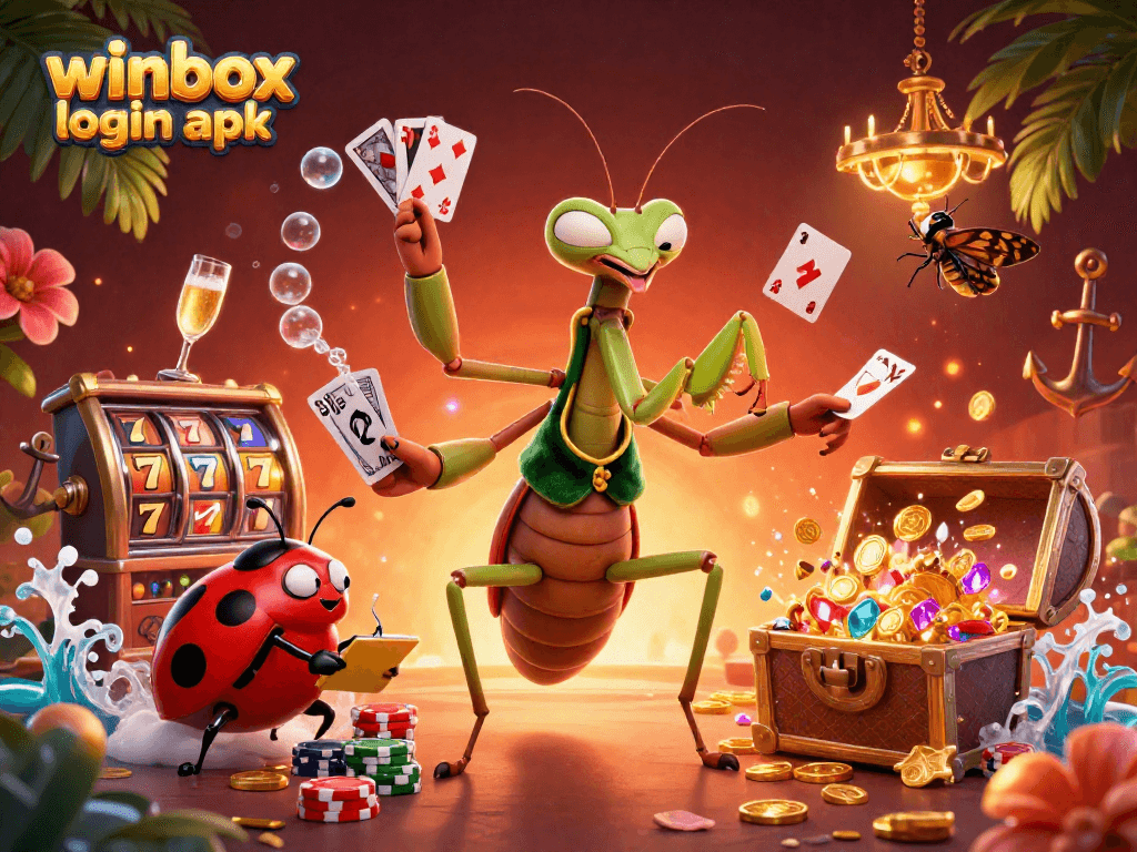 Engage with exciting gameplay at winbox login apk, featuring dynamic casino characters and vibrant game elements.