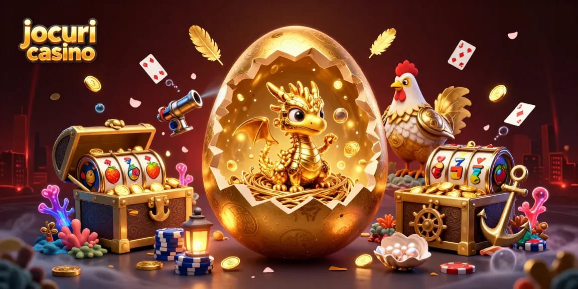 Experimentează jocuri casino cu un dragon din aur și păcănele fascinante.