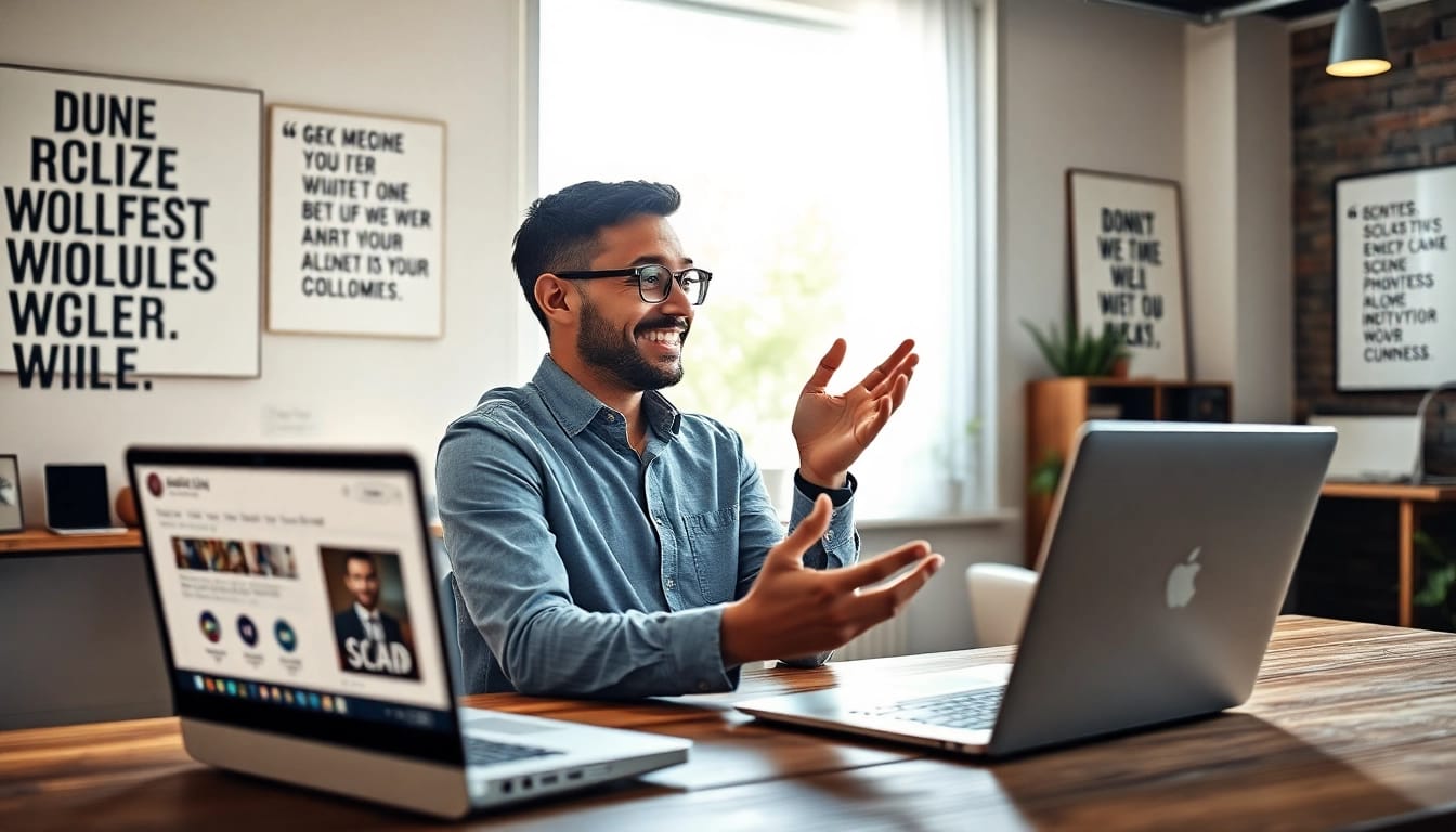 Engaging with new followers through follow in dm in a vibrant social media workspace.