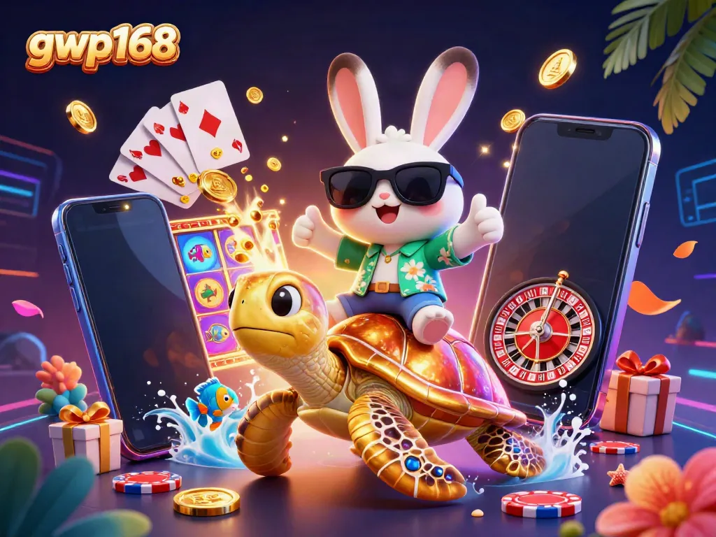 Jelajahi keseruan bermain slot di gwp168 bersama kelinci beruntung dan kura-kura emas