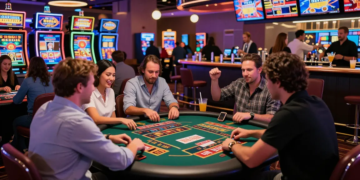 Players enjoying the excitement at a credit card casino, showcasing vibrant gaming tables and a lively atmosphere at https://dentalgroups.co.uk.
