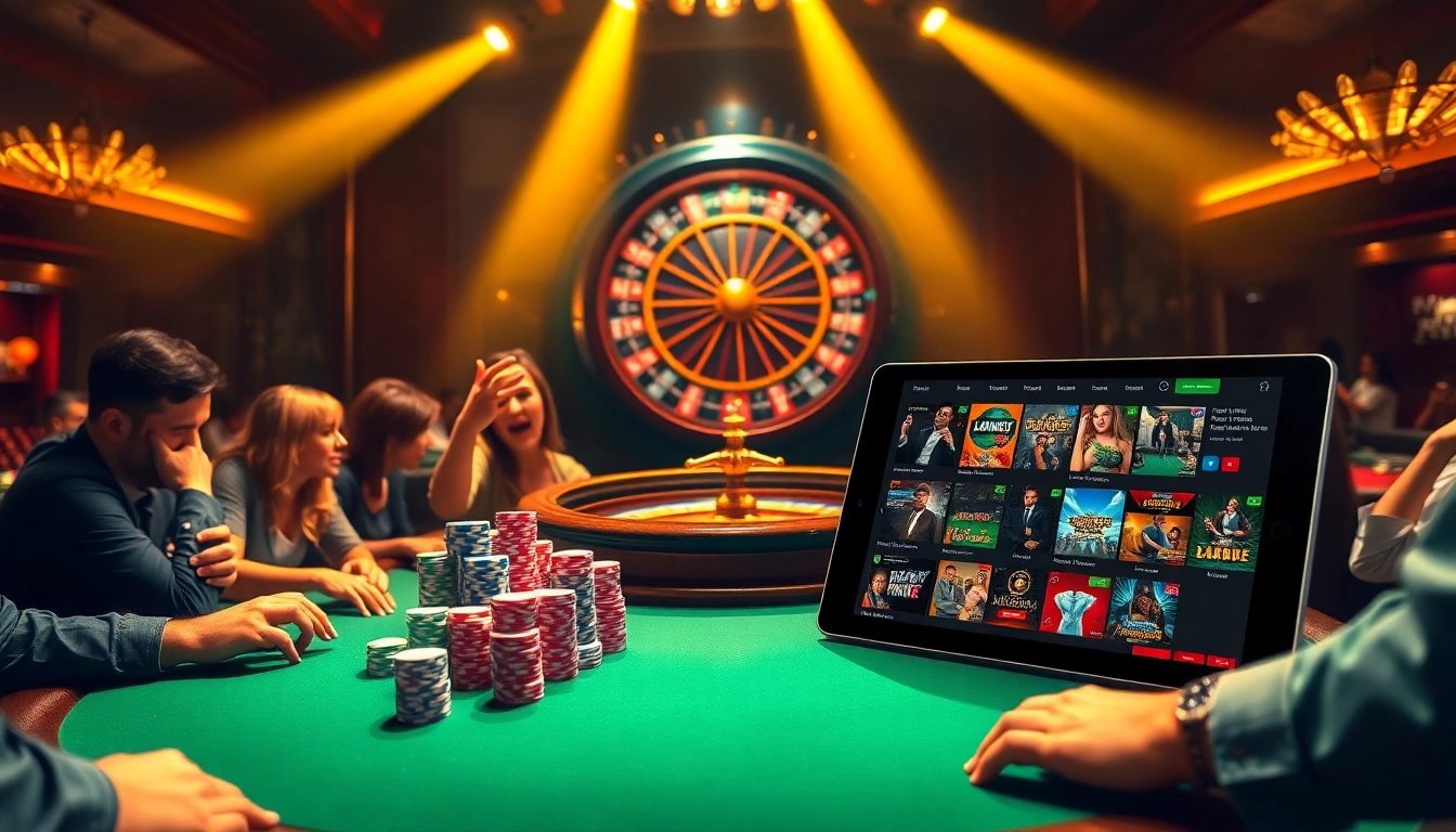 Experience the thrilling ambiance of 79 King casino with vibrant poker chips and a roulette wheel.