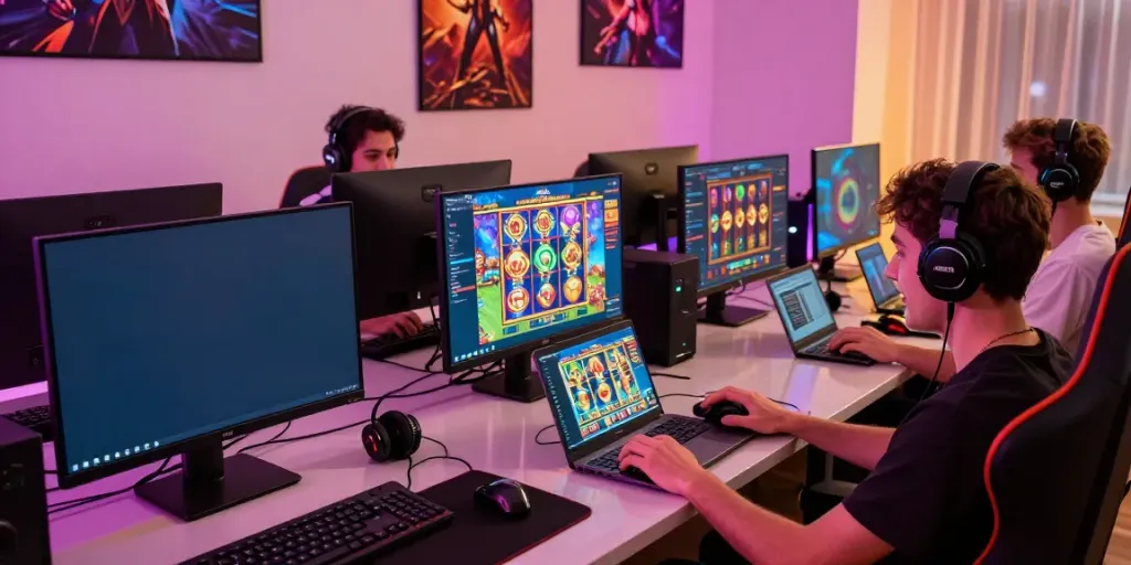 A80 slot information platform engaging online gamers in a vibrant home setup.