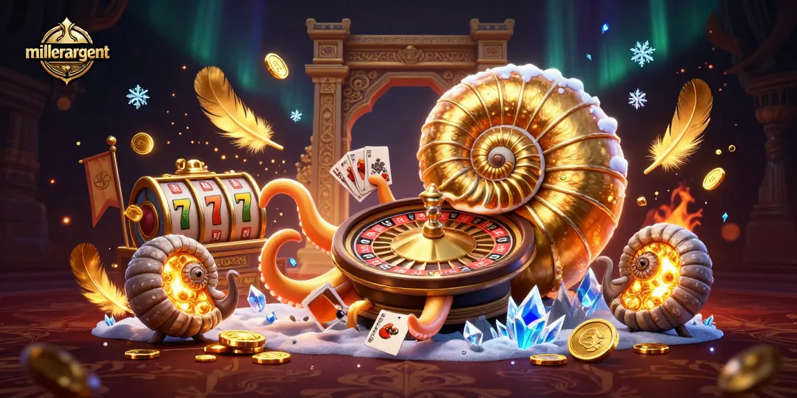 Engage with millerargent's vibrant casino world featuring a nautilus roulette character.