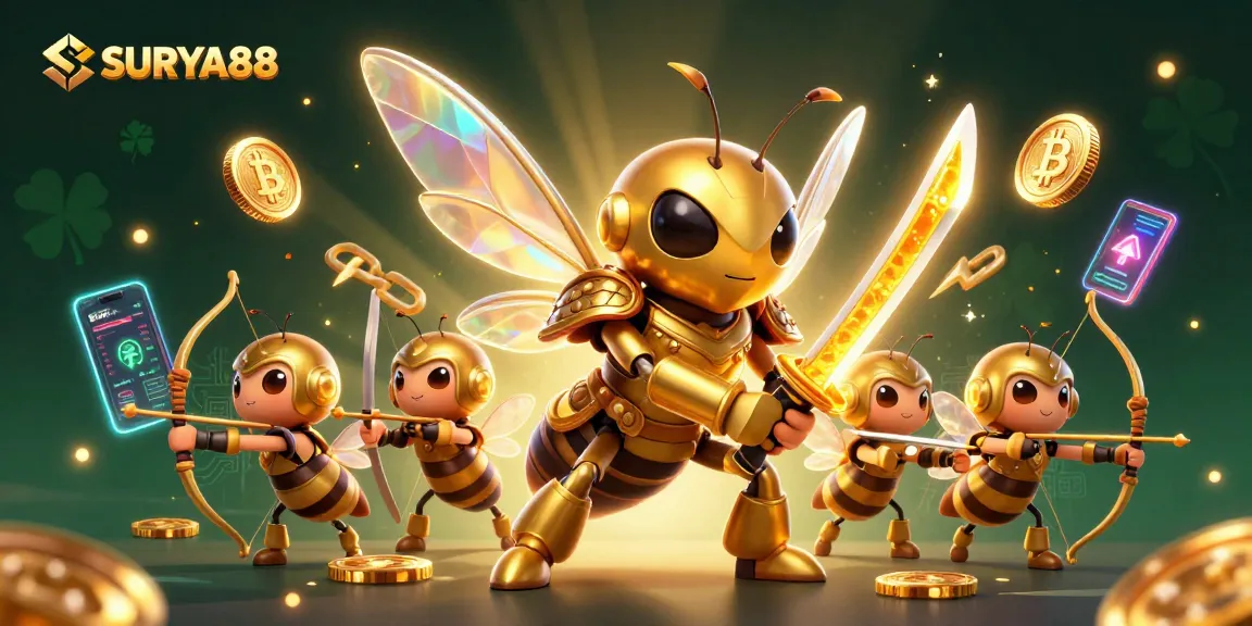 SURYA88 launches an exciting gaming experience featuring charming characters and vibrant crypto elements.