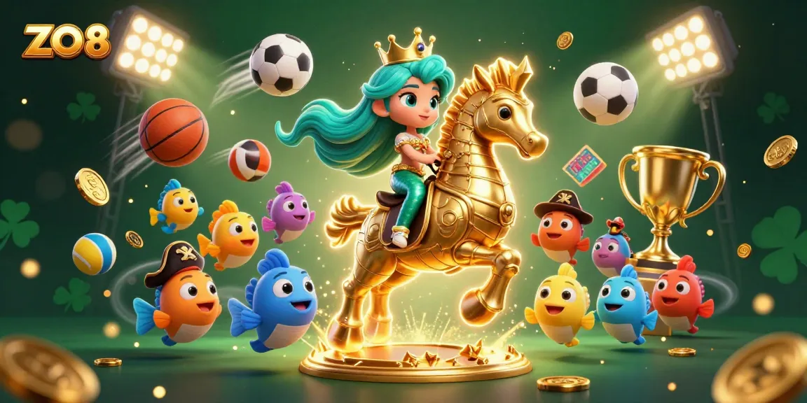 Engage with ZO88 online casino's vibrant underwater world featuring a mermaid princess and seahorse.