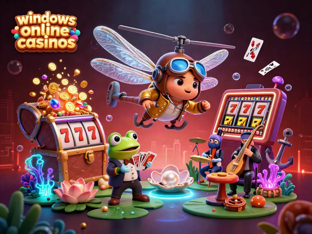 Experience excitement with windows online casinos featuring a lively dragonfly pilot and gem-filled treasures.
