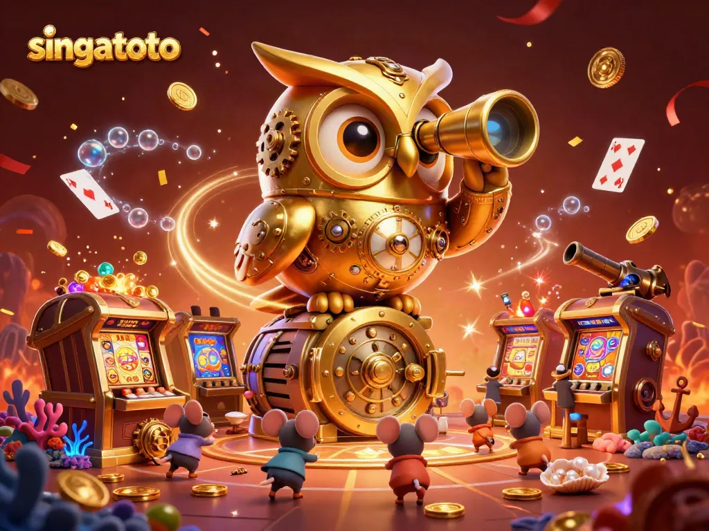 Engage with singatoto's vibrant casino scene filled with dynamic characters and festive elements.