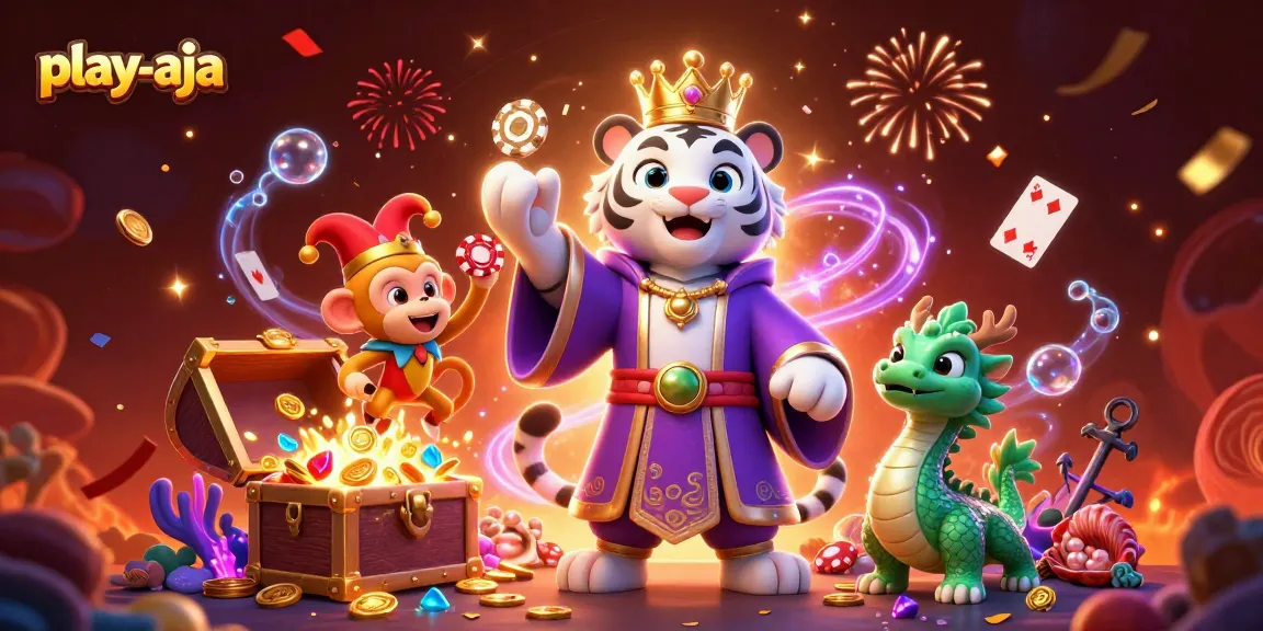 Experience the thrill of play-aja with vibrant characters and dazzling casino elements.