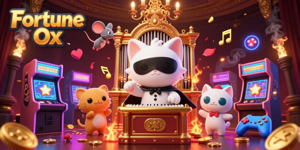เล่น Fortune Ox สล็อตที่เต็มไปด้วยสัญลักษณ์โชคดีและความตื่นเต้นในบรรยากาศคาสิโนหรู