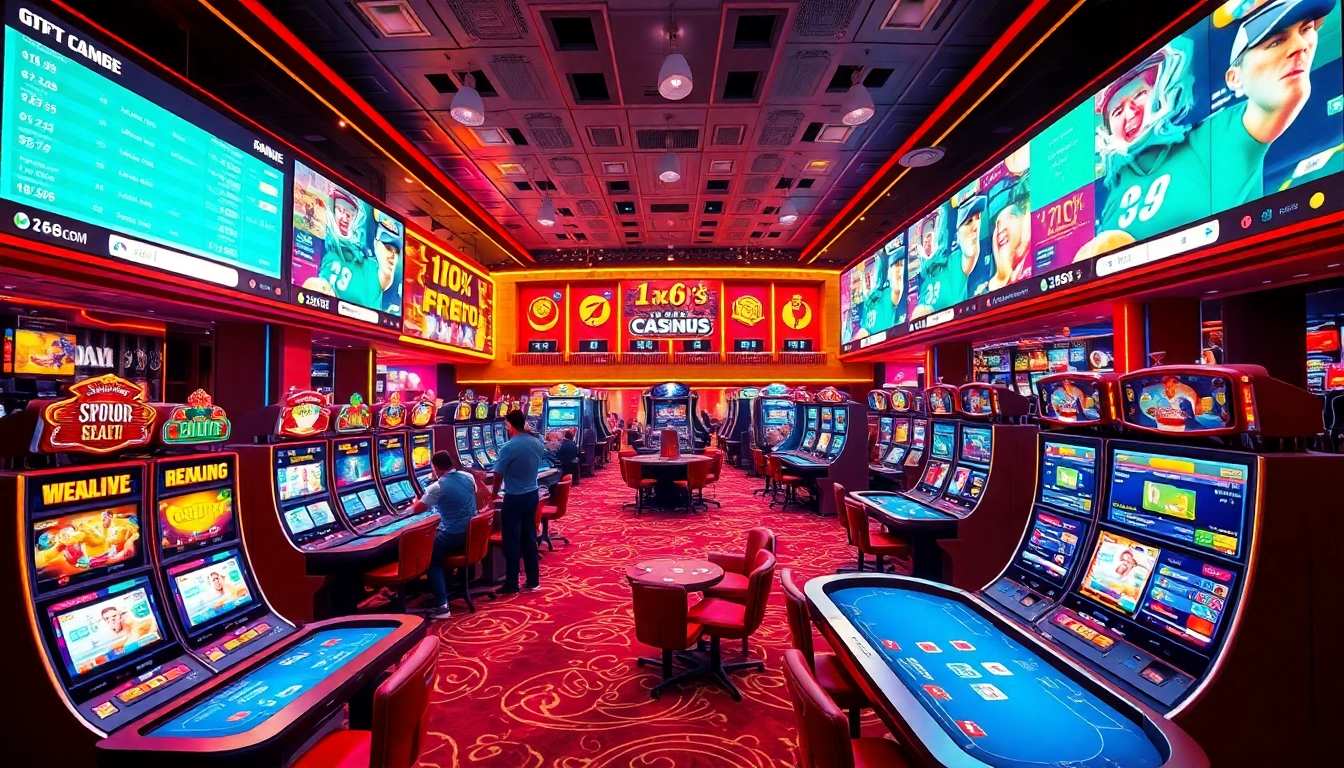 C168 COM casino environment showcasing vibrant gaming and sports betting excitement