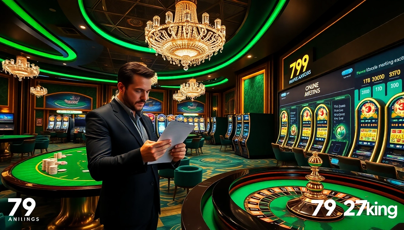 79king-branded casino table with roulette and slots, high-stakes gambling action