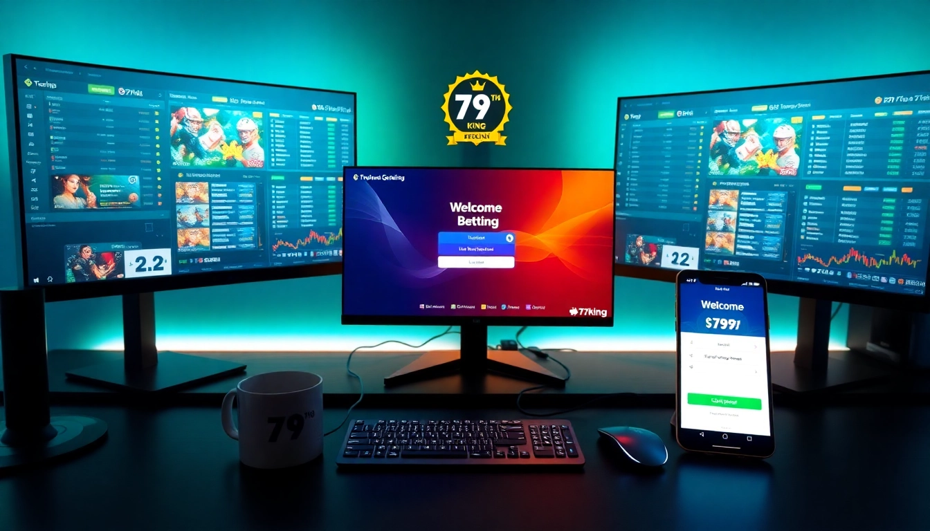 79king branded online betting dashboard with secure login and live odds