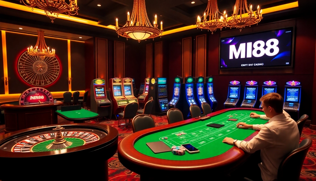Experience the excitement of MM88 with engaging card games and vibrant casino visuals.