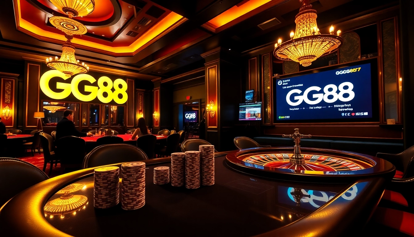 Experience thrilling GG88 casino gaming with luxurious tables and vibrant atmosphere.