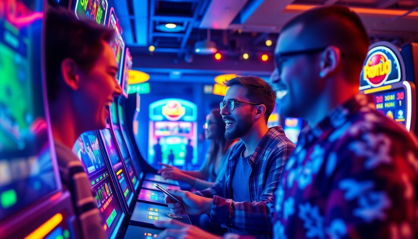 Engaging players enjoying bolagacor online gambling with vibrant slots and football games.