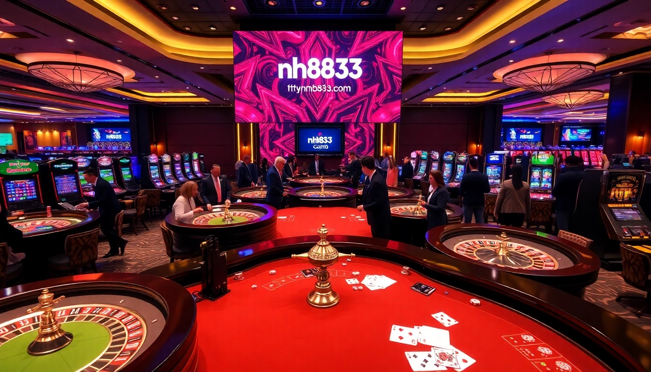 Engaging scene of players enjoying roulette at https://nh8833.com/ casino, showcasing vibrant gaming elements.