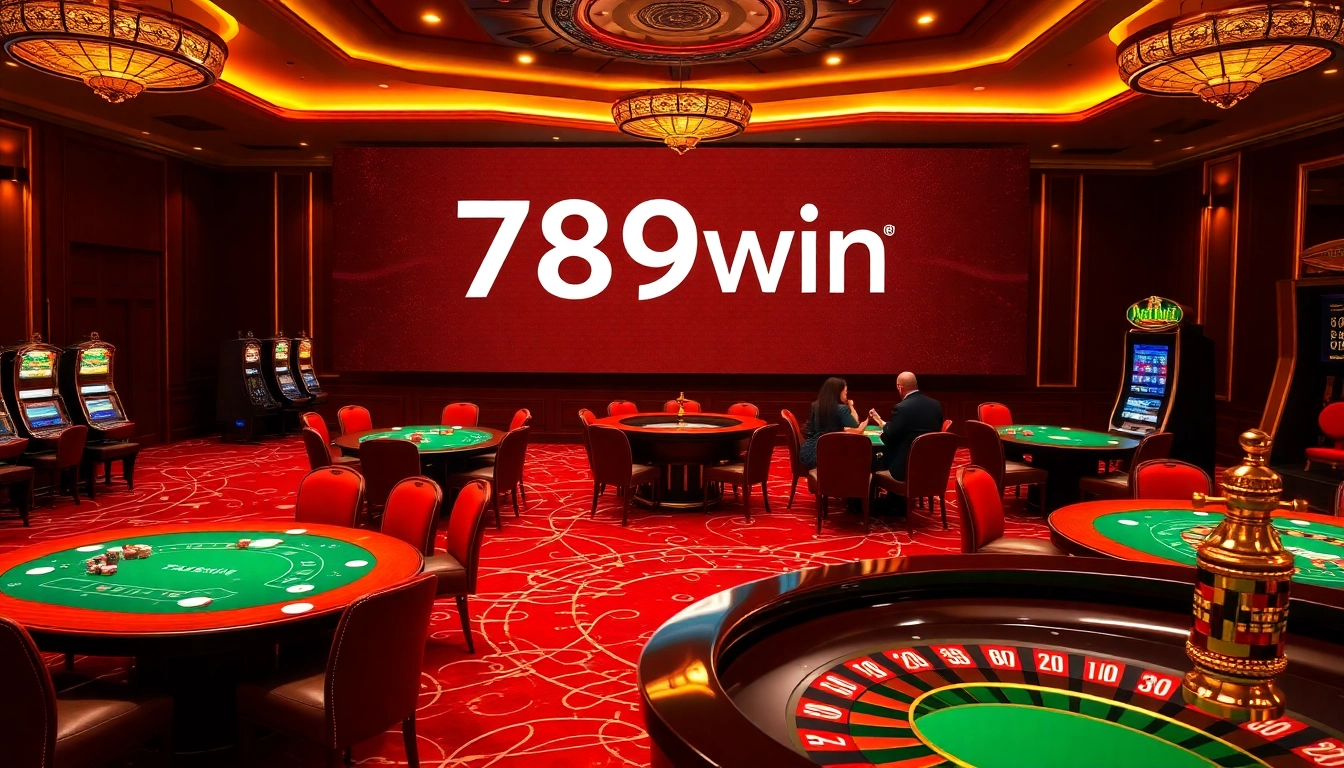 Experience the excitement at 789win casino with vibrant gaming tables and illuminated slots.