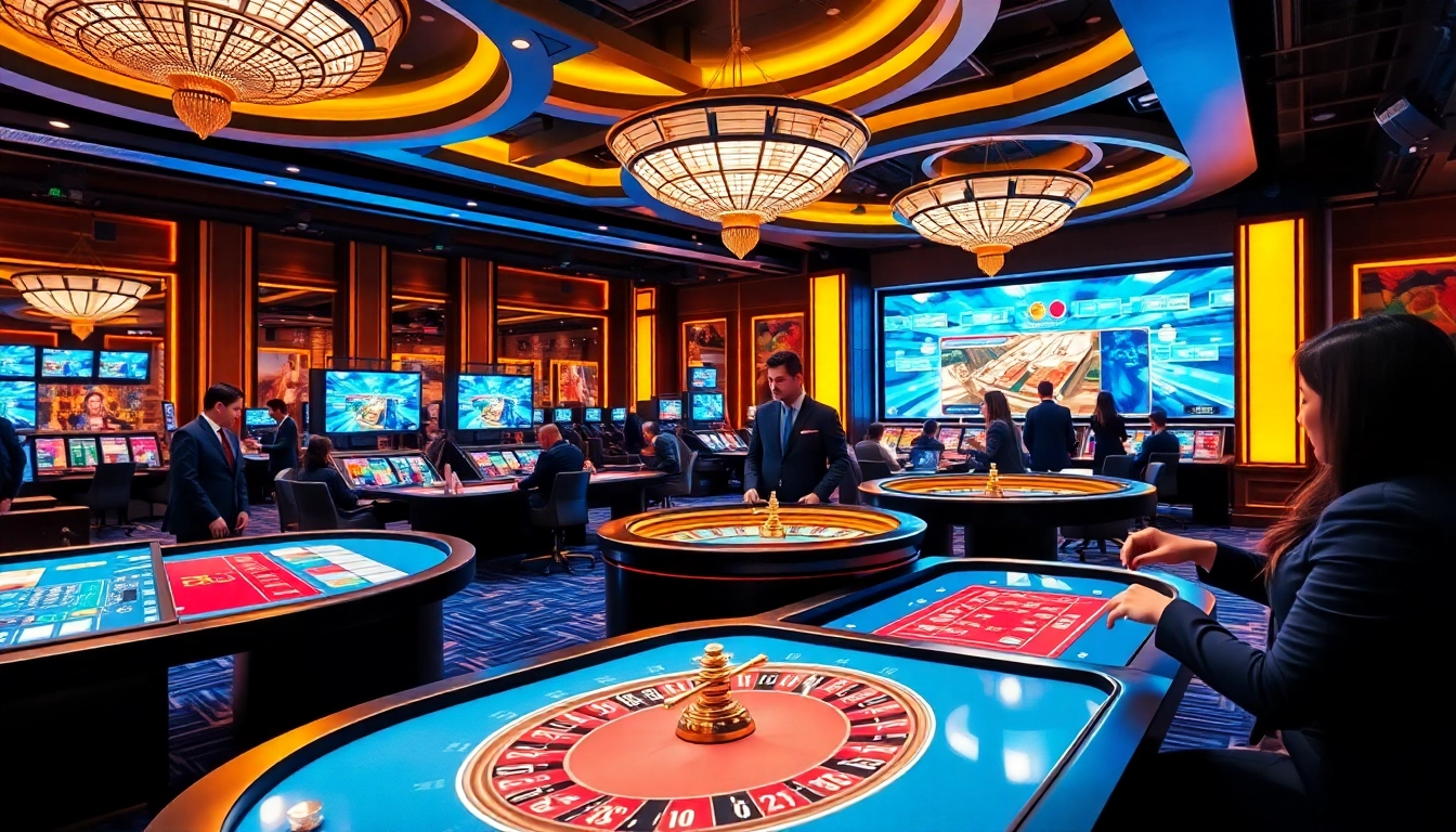 에볼루션 카지노에서 라이브 딜러와 함께 게임하는 활기찬 장면