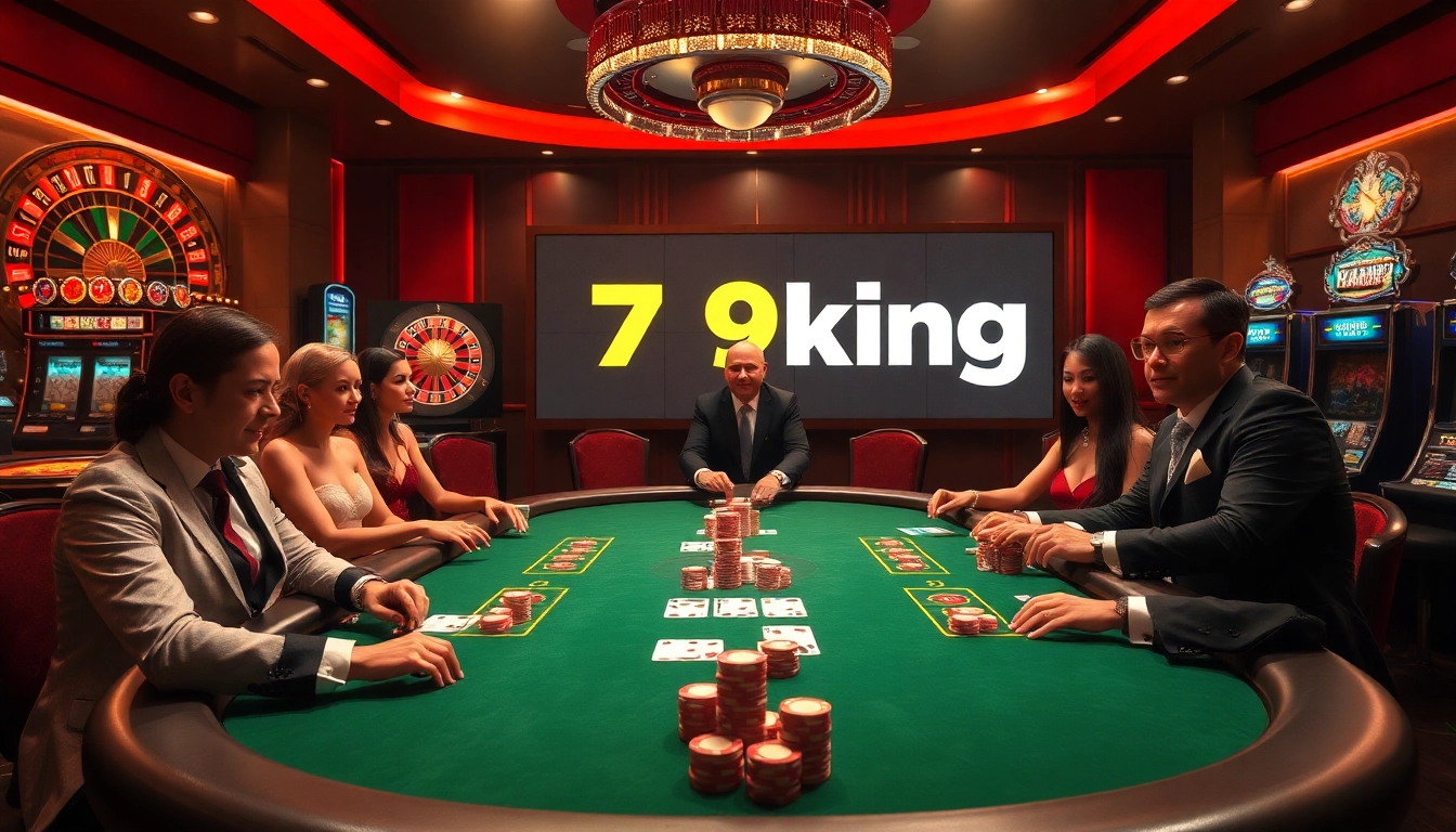 Experience the thrill of high-stakes poker with 79king at a luxurious casino table.