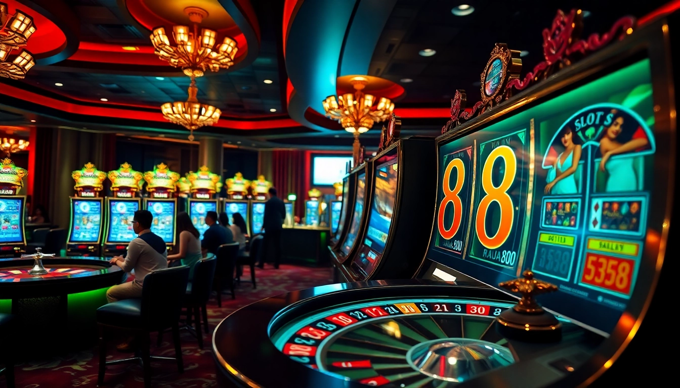 Experience the thrill of winning on the slot api raja 88 with this vibrant casino scene.